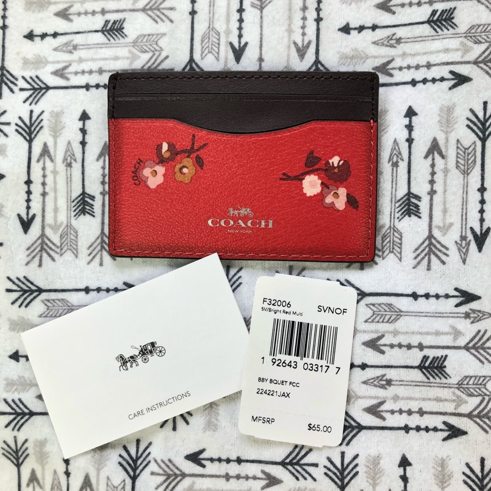 Coach | Floral Print Flat Card Case - Picture 4 of 4